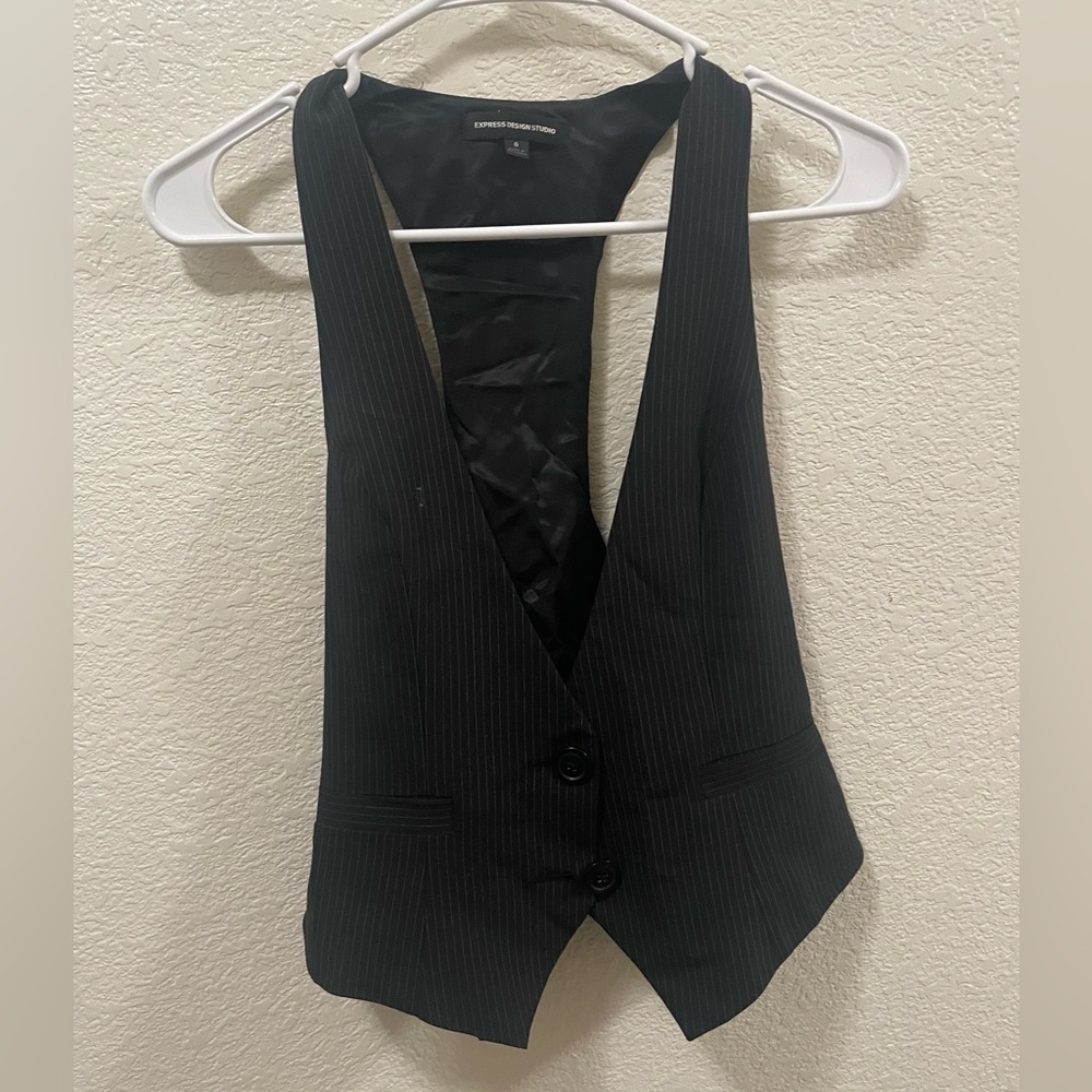 Pinstriped vest